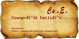 Csongrádi Emilián névjegykártya